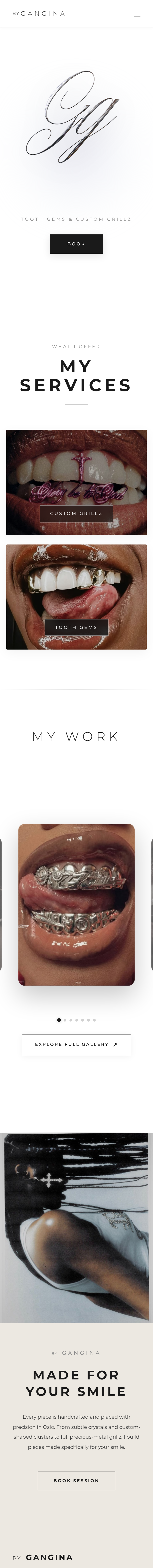 by Gangina full website mobile view